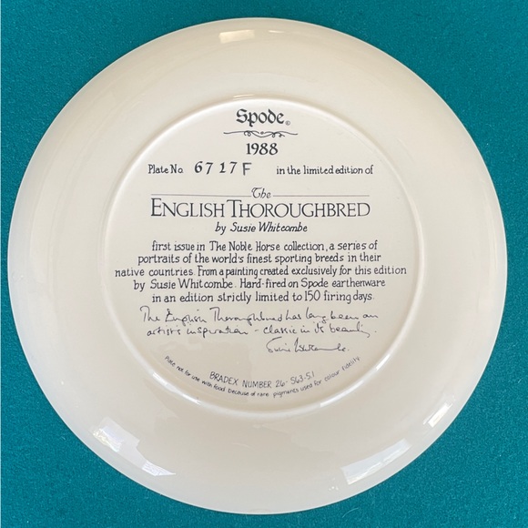 Spode The Noble Horse set of 3 Collector plates Limited Editions EUC - Picture 3 of 7